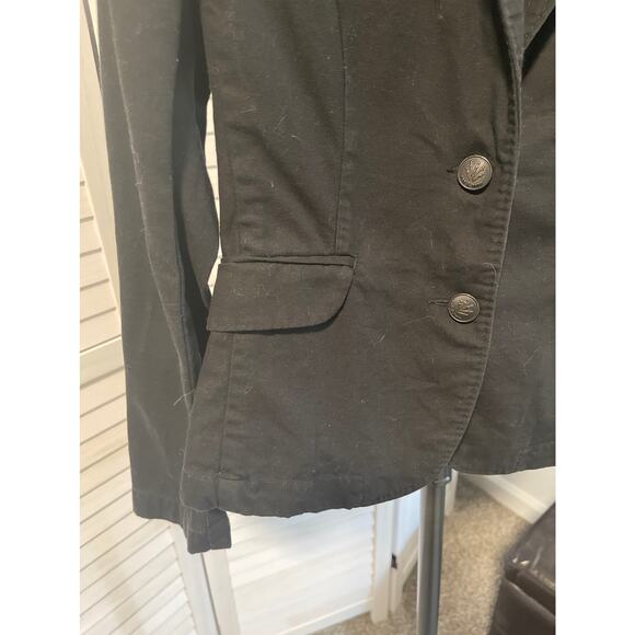 rag & bone Nancy Fitted Cotton Blazer Black Size 2 - Picture 10 of 11